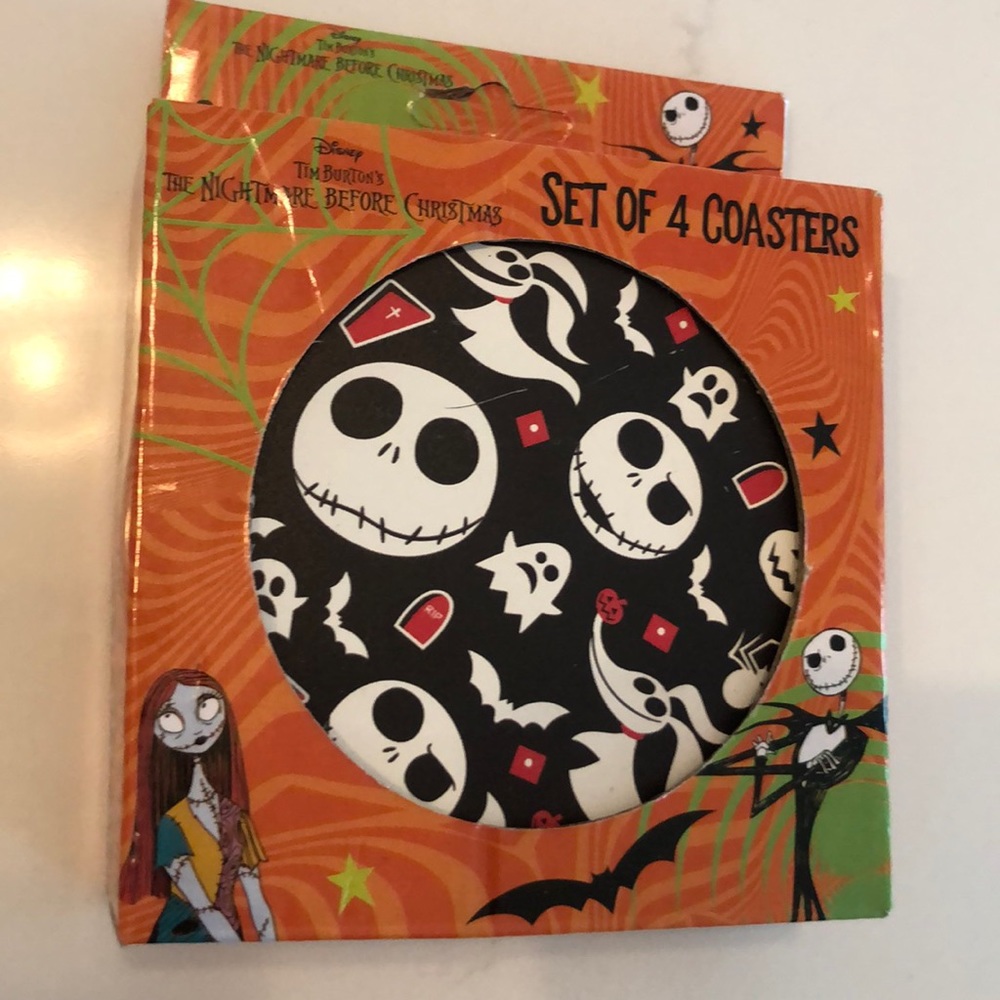 Disney nwt the nightmare before Christmas set of 4 ceramic coasters